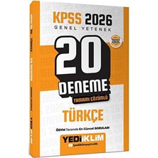 Yediiklim Yayınları KPSS 2026 Genel Yetenek Türkçe Tamamı Çözümlü 20 Deneme Sınav Bilgisi