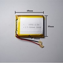 Sertec 105568 3.7V 5000MAH Lityum Polimer Pil 1.5A (Drone Için Uygun Değildir)