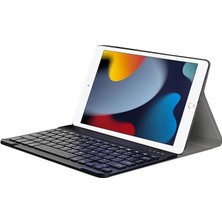 CetKing iPad 9.nesil 2021 10.2 Inch Bluetooth Klavyeli Standlı Kılıf - Bkk4