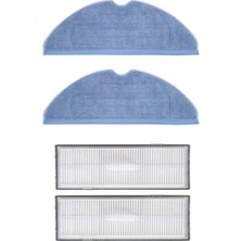 CetKing S8, S8+, S8 Pro Ultra ile Uyumlu Yedek Mop ve Hepa Filtre-4 Parça, Renk 24