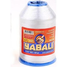 Yabalı Polyester Ip Dantel Ipliği 100 gr No:50 Kar Beyaz
