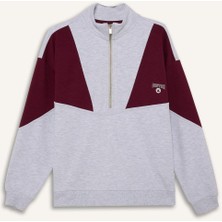 DeFacto Airtech NBA Boston Celtics Oversize Fit Yarım Fermuarlı Modal Sporcu Sweatshirt G5482AX25AU