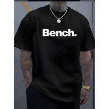 Erkek 'bank.' Grafik Tişört - Geometrik Tasarım ile Rahat Yaz Kısa Kollu Tişört