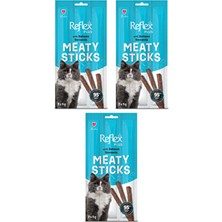 Reflex Stick Somonlu Kedi Ödül Maması 3 Paket 3*5 gr Yetişkin Kediler İçin Lezzetli Atıştırmalık