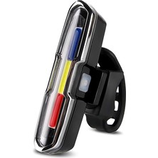 CetKing LED Ikaz Uyarı Fener Mavi Kırmızı Beyaz Çakarlı USB Şarjlı Stop Lambası