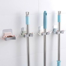 CetKing Paspas,süpürge,fırça ve Mop Askısı-Sap Tutucu-Mutfak ve Banyo Askısı (Ikili) (NKS130-2)