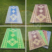 CetKing Plastik Hasır Halı Kilim Piknik Cami Park Plaj Bahçe Balkon Teras Kamp Outdoor Karavan Mat 90X180 cm