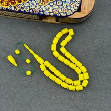 Eşref Bülbül Usta Imzalı Sarı Eski Obje Katalin Tespih | Zamansız Koleksiyon