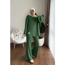 Miraydin Butik Kadın Ispanyol Paça Pantolon Ikili Takım M25114 - Yeşil