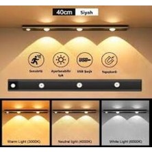 Cata CT-2464 10 Watt 39CM Ledli Cabinet USB Şarjlı Sensörlü Armatür Günışığı Siyah Kasa