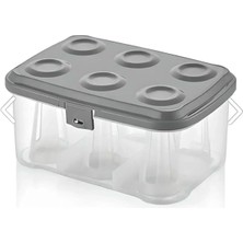 CetKing 6 Lı Çay Bardağı Taşıma ve Saklama Kutusu Piknik Tipi Bardak Kırılma Önleyici