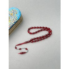 Usta Imzalı Kırmızı Eski Blok Zar Kehribar Tespih | Klasik Sülün Imame