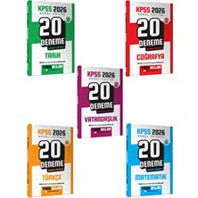 Yediiklim Yayınları Yediiklim 2026 KPSS GY-GK Tamamı Çözümlü 20 Deneme Seti 5 Kitap