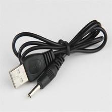 CetKing Dc 5V Güç Kaynağı Şarj Adaptörü Kablosu 3.5mm Jaklı Mosunx Siyah