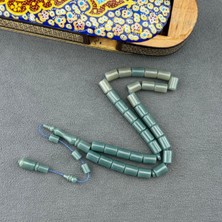 Usta Imzalı Buz Mavisi Eski Obje Katalin Tespih | Koleksiyonluk Nadide Renk