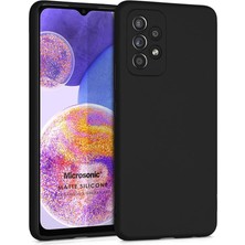 CetKing Matte Silicone Samsung Galaxy A23 Için Kılıf Siyah [galaxy A23 ile Uyumlu Kılıf - Siyah]