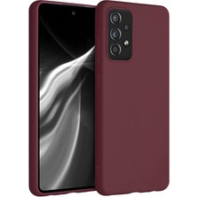 CetKing Samsung Galaxy A72 ile Uyumlu Kılıf Mat Esnek Lux Silikon Kapak Ince Kaliteli Renkli Yumuşak - Mürdüm