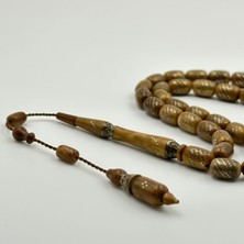 Usta Işçilikli Özel Tasarım Gümüş Detaylı Imame Gümüş Çakımlı Kuka Ağacı Tespih