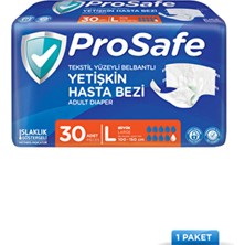 ProSafe Belbantlı Yetişkin Hasta Bezi Büyük 30'lu L Beden Yüksek Emme Gücü ile Güvenli Kullanım