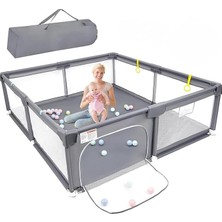 CetKing ve Çocuk Oyun Alanı Çiti - Geniş Oyun Alanı, Dayanıklı Silinebilir Kumaş, Taşıma Çantalı, Emekleme ve Yürüme Için Güvenli Alan, Çocuklar Için Oyun Matı Hediyeli, Büyük Aktivite Oyun Alanı