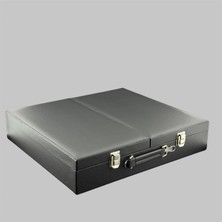 Siyah Deri Desenli 31'li Koleksiyonluk Tesbih Çantası