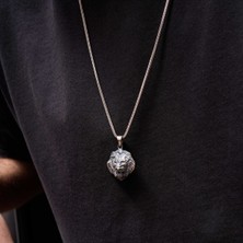 Umut Silver Aslan Başlı Figürlü 925 Ayar Gümüş Kolye Ucu