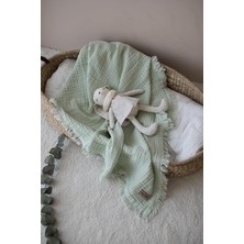 CetKing Su Yeşil 4 Katlı Müslin Bebek ve Çocuk BATTANIYESI%100PAMUK Baby Muslin Blanket
