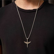 Umut Silver Gümüş Kanatlı Kılıç Sembollü 925 Ayar Gümüş Kolye Ucu