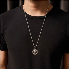 Umut Silver Aslan Figürlü Taş Süslemeli 925 Ayar Gümüş Kolye Ucu