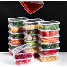 CetKing 4302 20'li Buzluk Düzenleyici Saklama Kabı Kendinden Kapaklı Derin Dondurucu Saklama Kabı 2 L Şeffaf