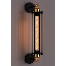 NOONLUX DESIGN & LIGHTING  Vicenza Siyah Aplik E-27 Duy Tipi Gold Kaplama Detaylı Şık Tasarım Türkiye Menşeli