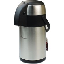 CetKing 4 Lt Pompalı Kapaklı Çift Katlı Çelik Termos 1240A
