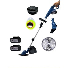 CetKing RPC-MM150 Akülü Tırpan Kenar Çalı Ot Çim Biçme Teleskopik Misinalı Set