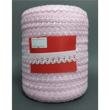 Çamaşır Lastiği Dantelli 1 cm 1 Metre Açık Pembe