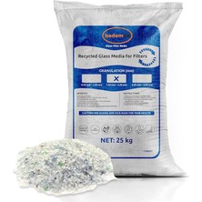 CetKing Cam Filtre Medyası 25 kg Havuz Filitre Temizleme Cam Kumu 1.20-3.20 mm