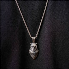 Umut Silver Baykuş Figürlü 925 Ayar Gümüş Kolye Ucu