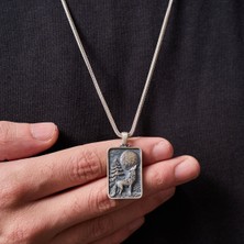 Umut Silver Dolunayda Uluyan Kurt 925 Ayar Gümüş Kolye Ucu