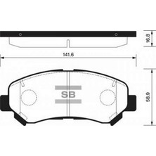SANGSIN Mtxdpn Ön Fren Balata Nissan Qashqai 1.5l Dci K9K Dizel 1.6l 2.0l HR16 HR20 J10 06-13 / X-Trail 2.0l QR20 T31 07- 2.0l M9R T31 Dizel 07-