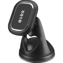 CetKing SL-AT43 Universal Ayarlanabilir Vantuz + Izgara Aparatlı Siyah Mıknatıslı Araç Telefon Tutucu