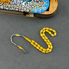 Rus Kaliningrad Damla Kehribar Tespih | Kapsül Model ve Gümüş Püsküllü Usta Işçilik