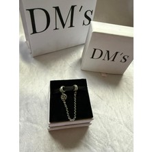 DMs Silver Heart Family Tree Güvenlik Zinciri Gümüş Charm'ı