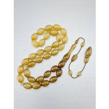 Özcan Ata Usta Imzalı Koleksiyonluk Beyaz Gergedan Boynuzu Tesbih