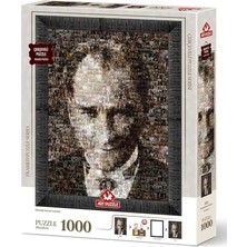 CetKing Puzzle Mustafa Kemal Atatürk 1000 Parça Çerçeveli Puzzle