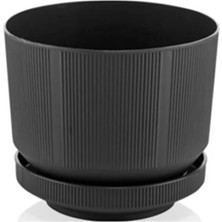 CetKing Tabaklı Saksı 1 Adet (Antrasit) 6 Lt