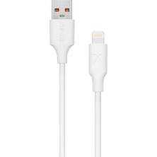 CetKing USB To Lightning ile Uyumlu iPhone ile Uyumlu Hızlı Şarj ve Data Kablosu 100 cm (Beyaz)