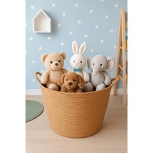 Loca Sweet Home %100 Hasır Ipli Sepet, Oyuncak Sepeti, Çamaşır Sepeti, Saksı, Organizer, Düzenleyici (35X40)