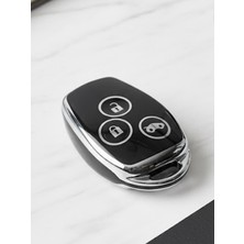 Lanitra Renault Dacia Clio 3 Megane Fluence Kangoo Logan Duster 3 Buton Nano Anahtar Kılıfı Siyah
