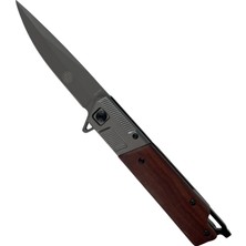 Vex Outdoor Swat Yarı Otomatik Kahverengi Kabze Kemer Klipsli Kamp Çakısı