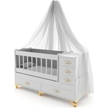 5 Çekmeceli Büyüyen Bebek Beşiği Suntalam Malzeme ile Ergonomik Yapı ve Yatak Hediyeli