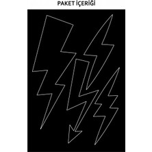 Artikel Şimşek Araç Sticker 21x29 cm Araba Sticker, Oto Sticker, Araç Aksesuarı